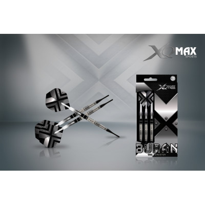 XQ Max Buran 18g 90% Tungsten Soft Tip Dartset.