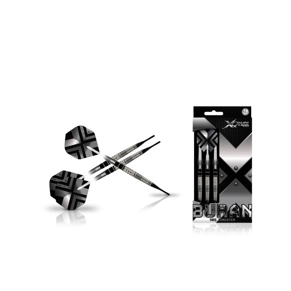 XQ Max Buran 18g 90% Tungsten Soft Tip Dartset