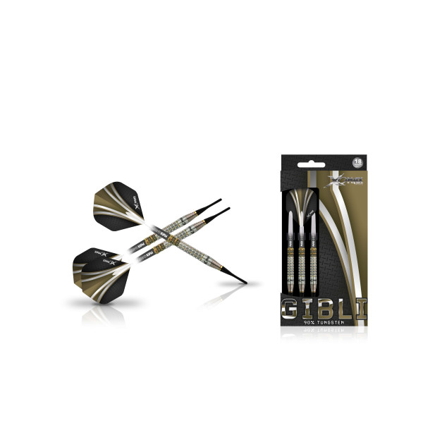 XQ Max Gibli 18g 90% Tungsten Soft Tip Dartset