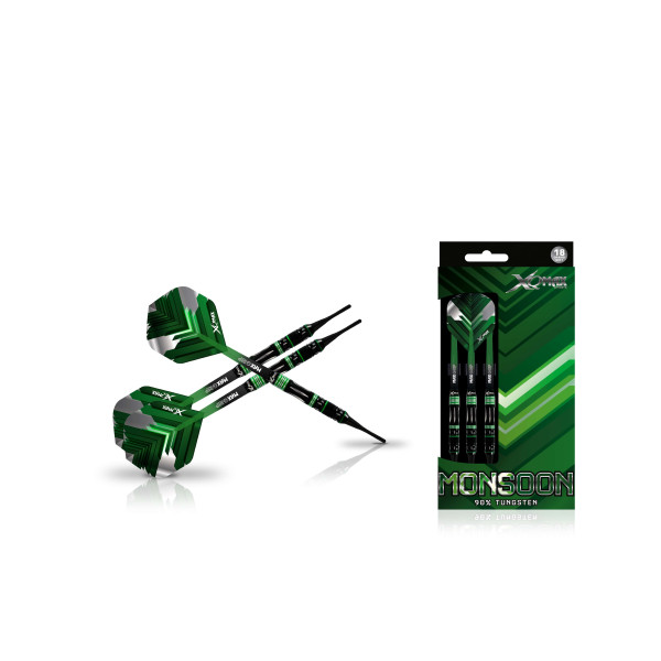 XQ Max Monsoon 24g 90% Tungsten Steel Tip Dart Set