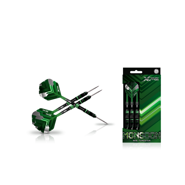 XQ Max Monsoon 26g 90% Tungsten Steeltip Dartset