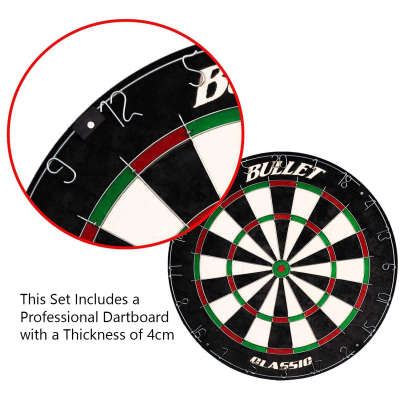 Bullet Dartboard Starter Set With Scoreboard and Pens