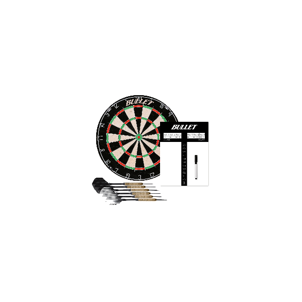 Bullet Dartboard Starter Set With Scoreboard and Pens